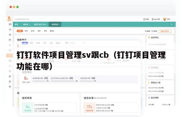 钉钉软件项目管理sv跟cb（钉钉项目管理功能在哪）