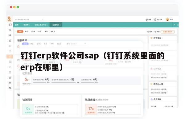 钉钉erp软件公司sap（钉钉系统里面的erp在哪里）