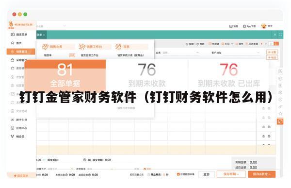 钉钉金管家财务软件（钉钉财务软件怎么用）