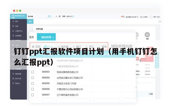 钉钉ppt汇报软件项目计划（用手机钉钉怎么汇报ppt）