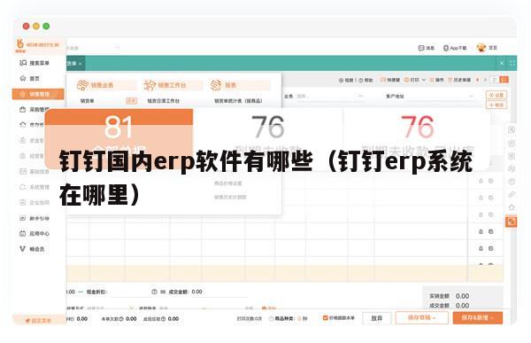 钉钉国内erp软件有哪些（钉钉erp系统在哪里）