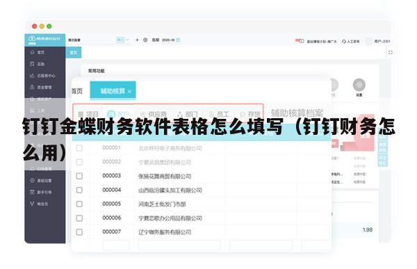 钉钉金蝶财务软件表格怎么填写（钉钉财务怎么用）
