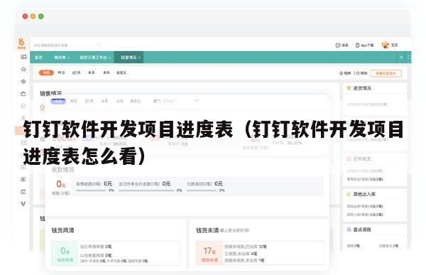 钉钉软件开发项目进度表（钉钉软件开发项目进度表怎么看）