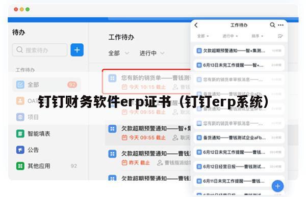 钉钉财务软件erp证书（钉钉erp系统）