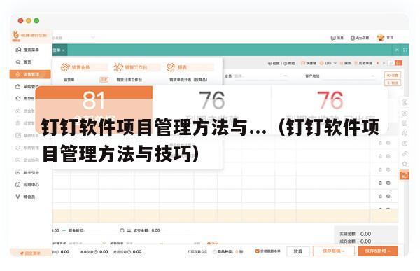 钉钉软件项目管理方法与...（钉钉软件项目管理方法与技巧）