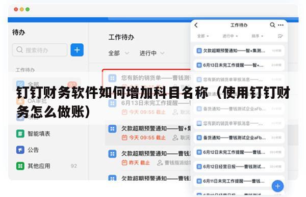 钉钉财务软件如何增加科目名称（使用钉钉财务怎么做账）