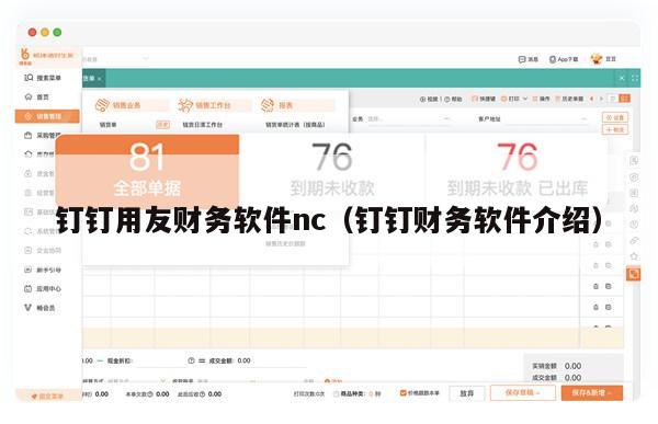 钉钉用友财务软件nc（钉钉财务软件介绍）
