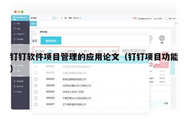 钉钉软件项目管理的应用论文（钉钉项目功能）