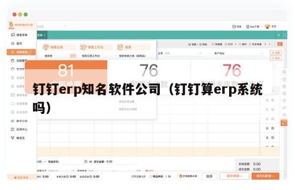钉钉erp知名软件公司（钉钉算erp系统吗）