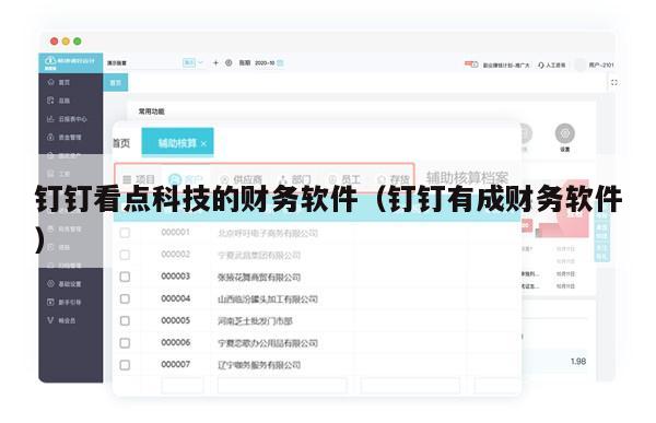 钉钉看点科技的财务软件（钉钉有成财务软件）