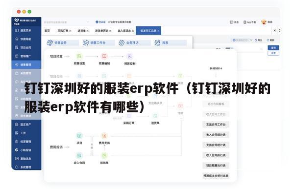 钉钉深圳好的服装erp软件（钉钉深圳好的服装erp软件有哪些）