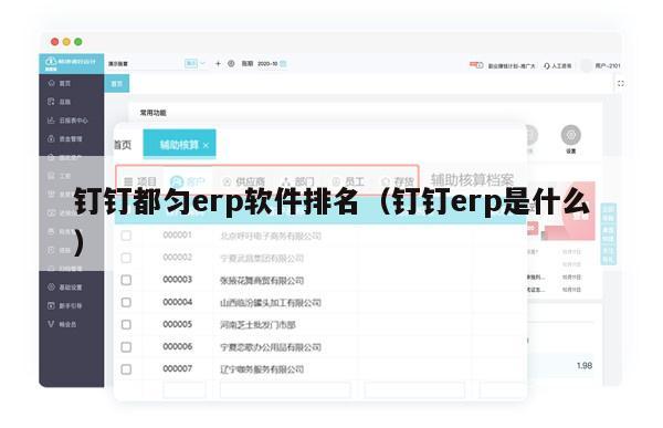 钉钉都匀erp软件排名（钉钉erp是什么）