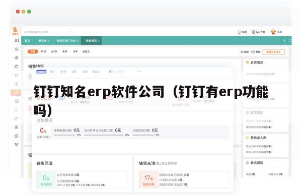 钉钉知名erp软件公司（钉钉有erp功能吗）