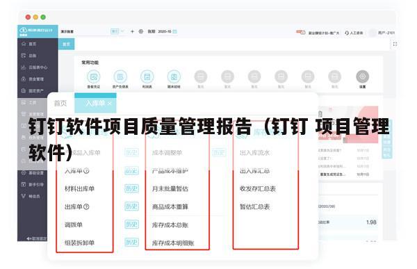 钉钉软件项目质量管理报告（钉钉 项目管理软件）