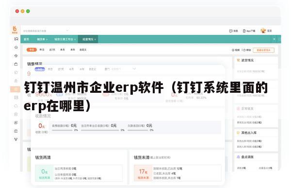 钉钉温州市企业erp软件（钉钉系统里面的erp在哪里）