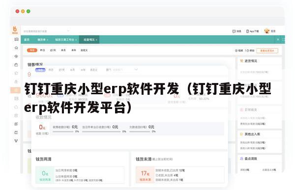 钉钉重庆小型erp软件开发（钉钉重庆小型erp软件开发平台）