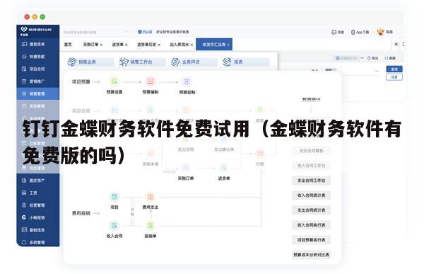 钉钉金蝶财务软件免费试用（金蝶财务软件有免费版的吗）