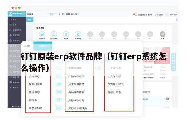 钉钉原装erp软件品牌（钉钉erp系统怎么操作）