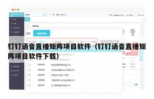 钉钉语音直播矩阵项目软件（钉钉语音直播矩阵项目软件下载）