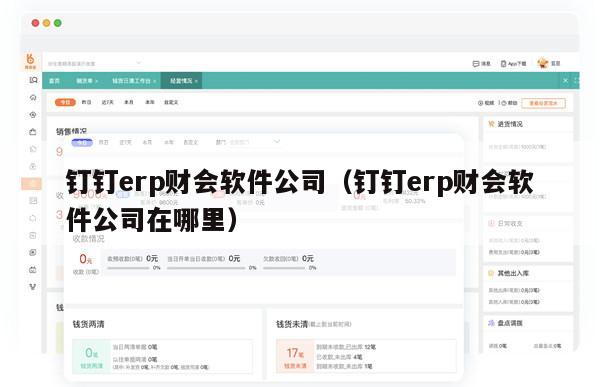 钉钉erp财会软件公司（钉钉erp财会软件公司在哪里）