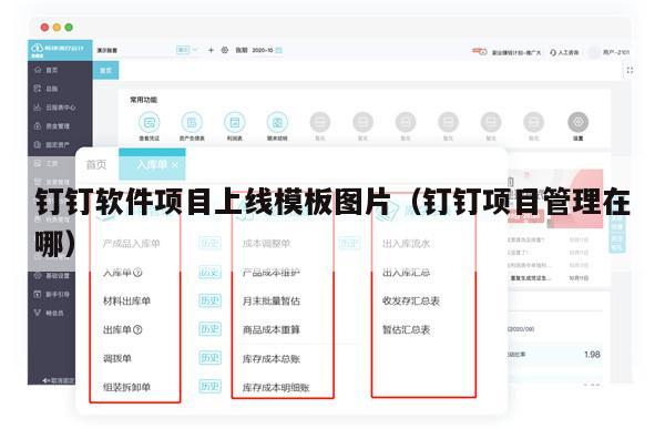 钉钉软件项目上线模板图片（钉钉项目管理在哪）
