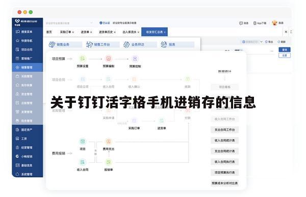 关于钉钉活字格手机进销存的信息