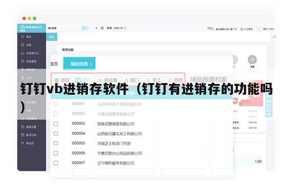 钉钉vb进销存软件（钉钉有进销存的功能吗）