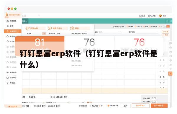 钉钉恩富erp软件（钉钉恩富erp软件是什么）