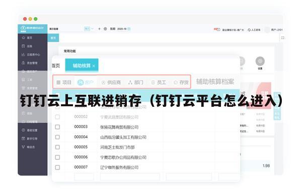 钉钉云上互联进销存（钉钉云平台怎么进入）