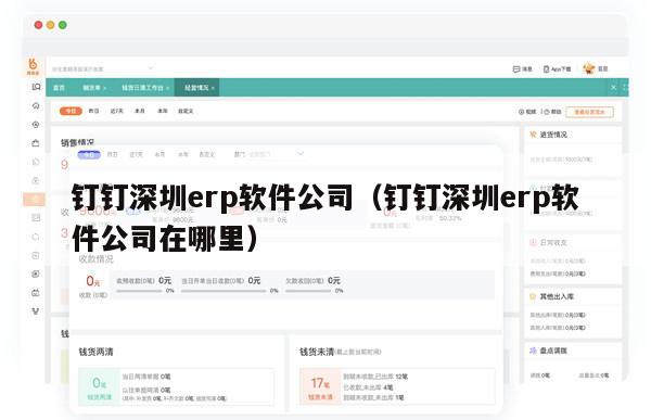 钉钉深圳erp软件公司（钉钉深圳erp软件公司在哪里）