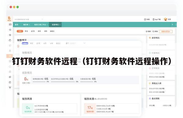 钉钉财务软件远程（钉钉财务软件远程操作）