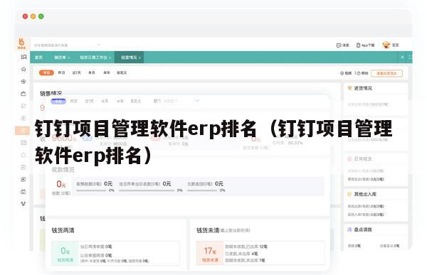 钉钉项目管理软件erp排名（钉钉项目管理软件erp排名）