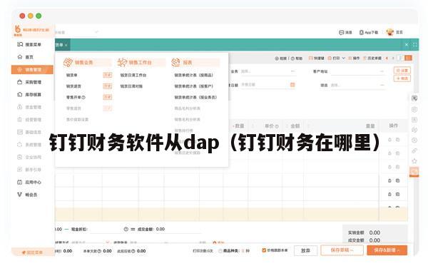 钉钉财务软件从dap（钉钉财务在哪里）