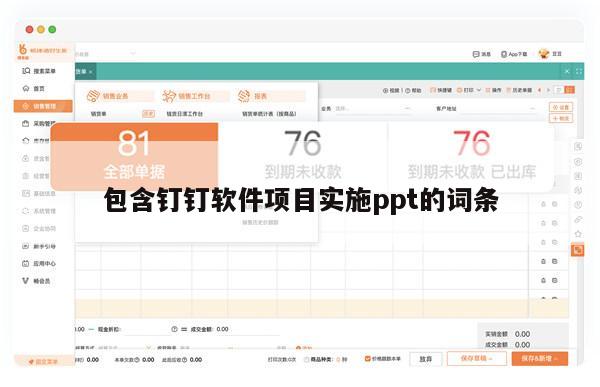 包含钉钉软件项目实施ppt的词条