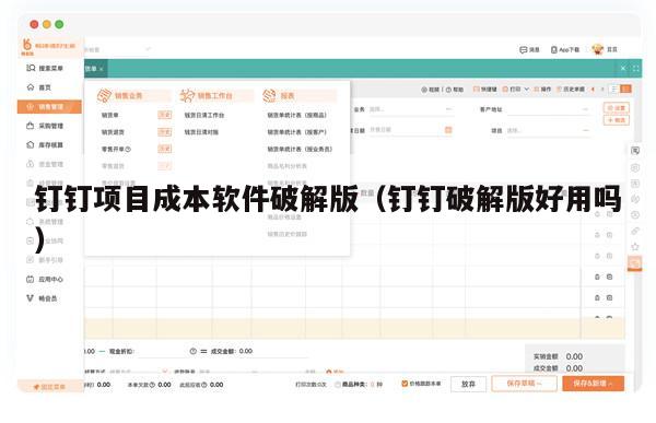 钉钉项目成本软件破解版（钉钉破解版好用吗）