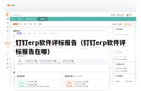 钉钉erp软件评标报告（钉钉erp软件评标报告在哪）