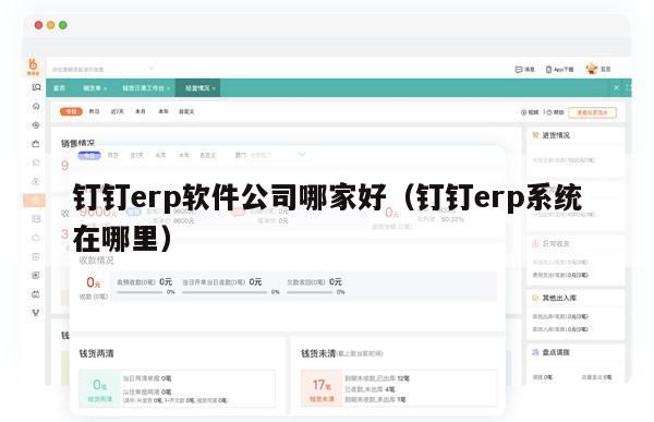 钉钉erp软件公司哪家好（钉钉erp系统在哪里）