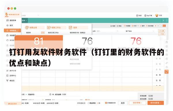 钉钉用友软件财务软件（钉钉里的财务软件的优点和缺点）