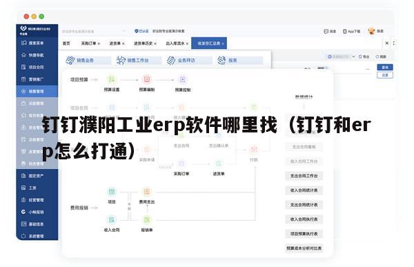钉钉濮阳工业erp软件哪里找（钉钉和erp怎么打通）