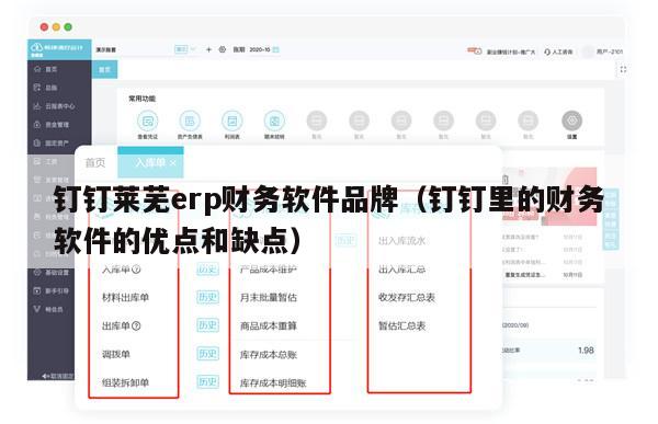 钉钉莱芜erp财务软件品牌（钉钉里的财务软件的优点和缺点）