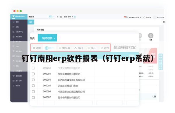钉钉南阳erp软件报表（钉钉erp系统）
