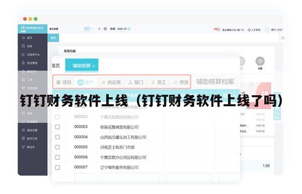 钉钉财务软件上线（钉钉财务软件上线了吗）