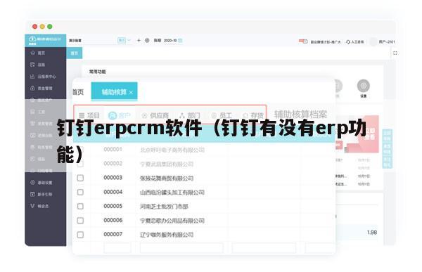 钉钉erpcrm软件（钉钉有没有erp功能）