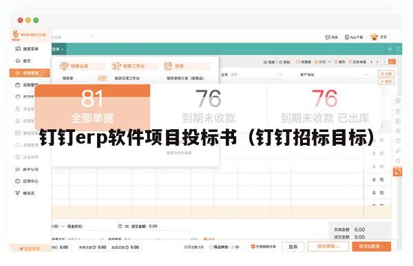钉钉erp软件项目投标书（钉钉招标目标）