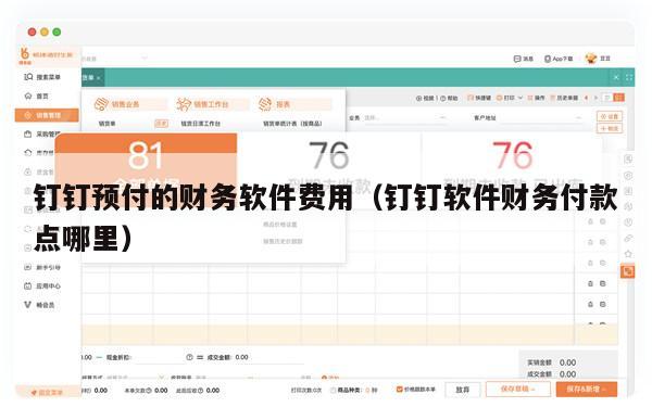 钉钉预付的财务软件费用（钉钉软件财务付款点哪里）