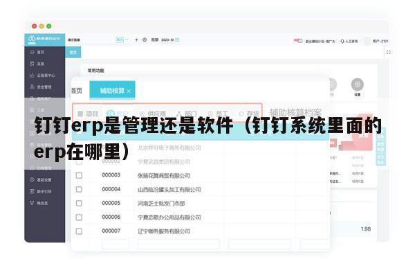 钉钉erp是管理还是软件（钉钉系统里面的erp在哪里）