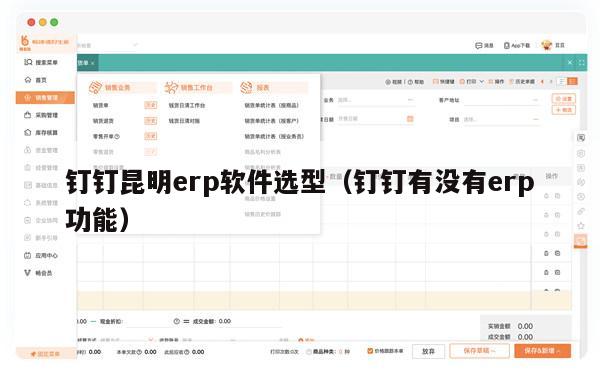 钉钉昆明erp软件选型（钉钉有没有erp功能）