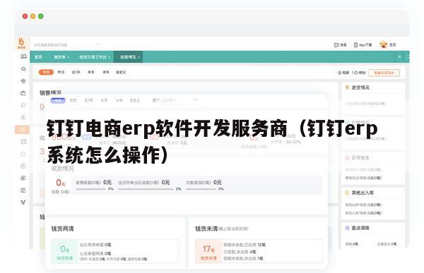 钉钉电商erp软件开发服务商（钉钉erp系统怎么操作）