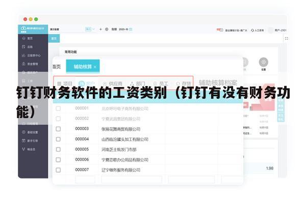 钉钉财务软件的工资类别（钉钉有没有财务功能）