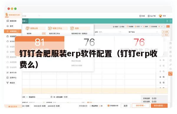 钉钉合肥服装erp软件配置（钉钉erp收费么）